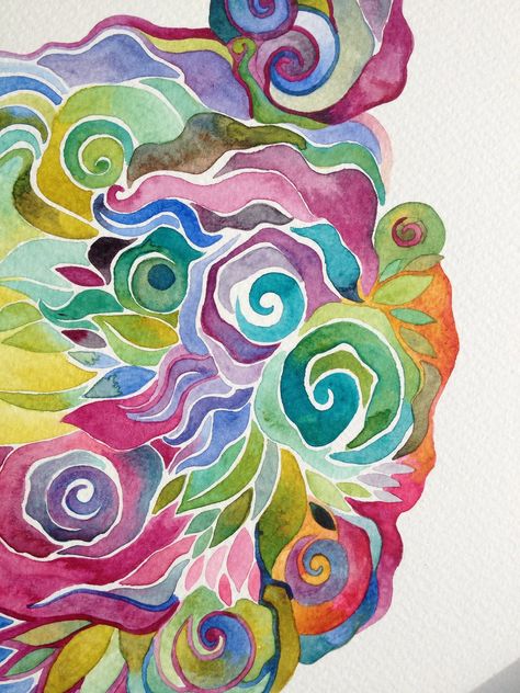 Guache Abstract, Watercolor Art Lessons Tutorials, Abstract Watercolor Art Inspiration, Colorful Watercolor Paintings, Abstract Watercolor Paintings Tutorials, Watercolour Abstract Art, 자작나무 그림, Abstract Watercolor Paintings, Watercolor Art Abstract