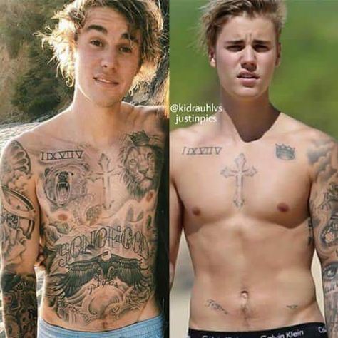 Celeb Tattoos Male, Justin Bieber Tattoos, Nape Tattoo, Bad Boy Style, I Love Justin Bieber, Beautiful Hair Color, Love Justin Bieber, Celebrity Tattoos, Men's Wardrobe