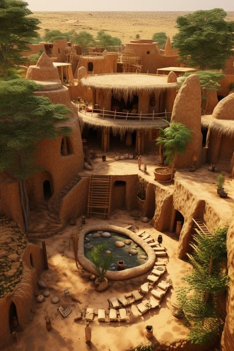 African House, African Inspired Decor, Earthship Home, Unusual Home, Cob House, American Architecture, Natural Building, Architecture Design Concept, Fantasy City