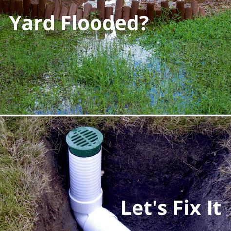 Water Drainage Solutions, Drainage Solutions Landscaping, House Gutters, French Drain Installation, Gutter Drainage, Backyard Improvements, Diy Gutters, Landscape Drainage, Backyard Drainage