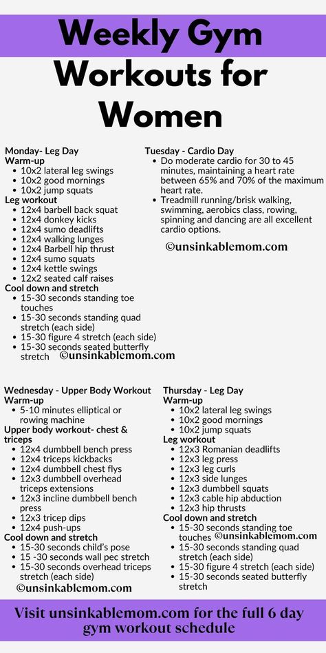 6 day gym workout schedule for women, Weekly gym workouts for women Weekly Leg Workout Plan, Good Weekly Workout Routine, Strength Training At Gym For Women, 30 Day Workout Plan For Women, Strength Training Workout Plan For Women, Three Week Workout Plan, Gym Workout Chart Women, Marcy Gym Workout, Two A Day Workout Plan For Women