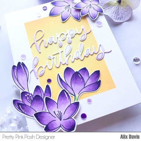 Painted Cards Handmade, Floral Birthday Card Ideas, Happy Birthday Cards Handmade Creative, Happy Birthday Cards Flowers, Purple Birthday Card Ideas, Birthday Card Ideas Floral, Greeting Card Design Ideas, Aesthetic Card Ideas, Birthday Cards Floral