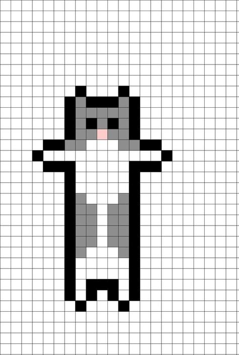 Grid Paper Art Hello Kitty, Minecraft Cat Pixel Art, Pigeon Pixel Art, Pixel Art Inspiration, Pixel Drawing Easy, Pixel Drawing Aesthetic, Cute Pixel Drawing, Pixel Art Aesthetic Easy, Creepy Pixel Art