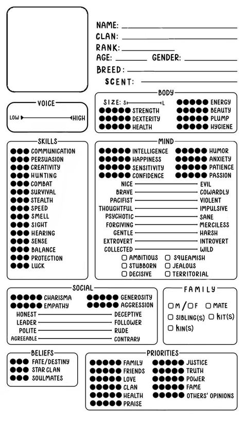 Cparrisart Character Sheet, Warrior Cat Writing Prompts, Template By Cparrisart, Warrior Cats Outline, Warrior Cats 30 Day Challenge, Cparristart Template, Make A Warrior Cat Oc, Warrior Cats Character Sheet, Warrior Cat Oc Challenge