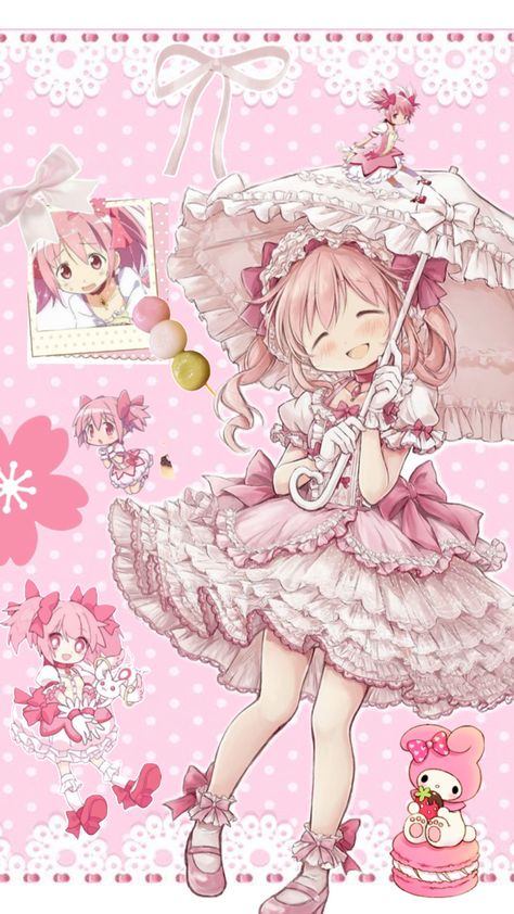 Madoka Wallpaper, Madoka Magica Wallpaper, Pink Wallpaper Kawaii, Kawaii Cutecore, Magical Girl Aesthetic, Mahō Shōjo Madoka Magica, Future Wallpaper, Kawaii Core, Pink Posters