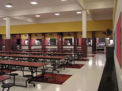 School Lunchroom, School Cafeteria, Lunch Room, School Building, The Amazing World Of Gumball, School Design, In The Middle, The Middle, High School