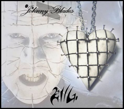 Horror Jewelry Lovers, This One's For You! | Horror Society Horror Themed Crafts, Goth Clay Jewelry, Horror Clay Art, Clay Diy Jewelry, Horror Diy, Horror Jewelry, Hellraiser Pinhead, Horror Crafts, Halloween Tea Party