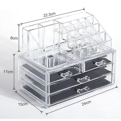 Acrylic Makeup Storage, Makeup Storage Drawers, Clear Acrylic Makeup Organizer, Cosmetic Shelf, Makeup Shelves, Makeup Storage Case, Makeup Drawer Organization, Makeup Drawer, Makeup Storage Organization