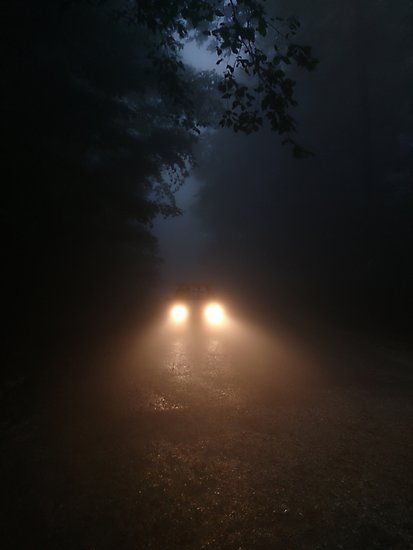 Creepy Photography | Foggy Headlights Scary pictures but honest photography centred around every day creepy scenes. Perfect to get ready for Halloween or if you plain like to be scared. Who doesn't like a spooky photo right? #scary #creepy #photography #print #art Creepy Art | Creepy Aesthetic | Prints Wall Art | Prints For Walls | Prints Photography | Art Photography | Print Design Driving In The Dark, Foggy Headlights, Creepy Photography, Horror Pictures, Pumpkin Face, Dark Photography, Autumn Aesthetic, Night Aesthetic, Black Aesthetic