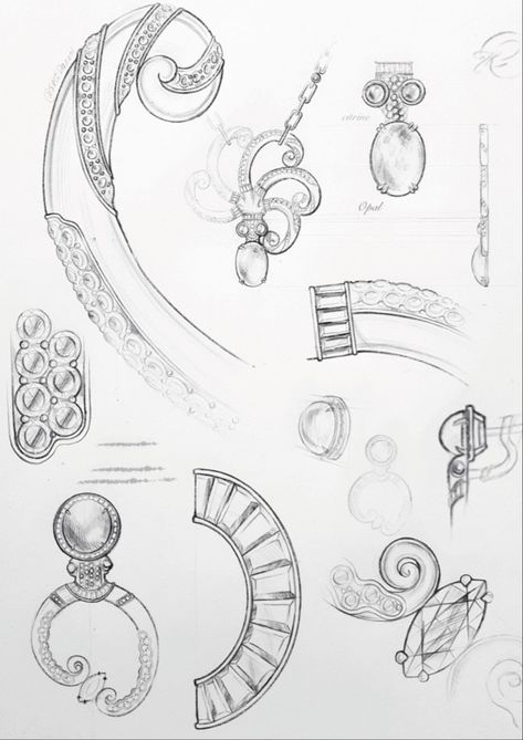 Pencil drawing jewellery sketches freehand drawing octopus necklace concept earrings with opal, jewelry design by inst: @svveta.k sparkling stones #jewelrydesigner #jewelrysketch Croquis, Drawing Octopus, Drawing Jewellery, Jewel Drawing, Necklace Drawing, Octopus Jewelry, Jewelry Design Studio, Freehand Drawing, Jewelry Rendering