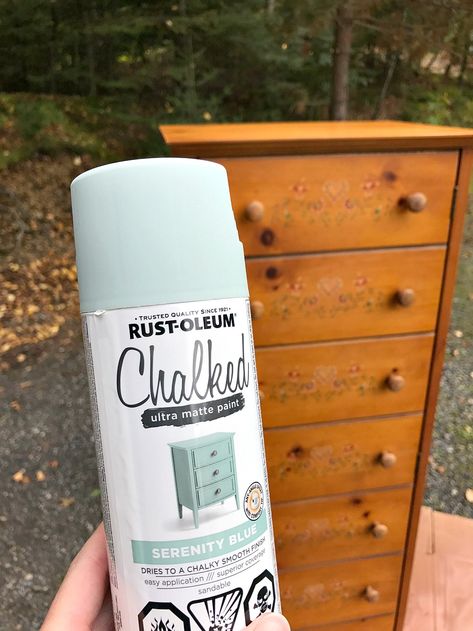 Chalk Paint Cabinet, Chalk Paint Cabinets, Paint Cabinet, Chalk Spray Paint, Pine Cabinet, Paint Makeover, Spray Paint Furniture, Chalk Paint Furniture Diy, Chalk Paint Makeover