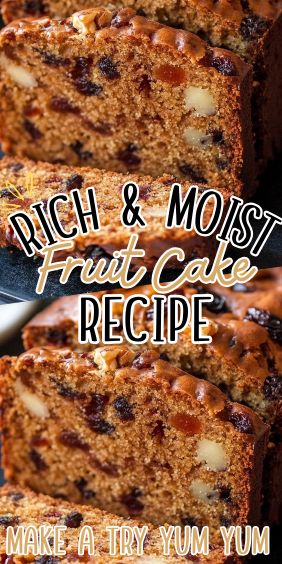 Rich & Moist Fruit Cake Recipe Light Fruitcake Recipes, Best Moist Christmas Fruit Cake, Small Fruit Cake Recipe, Pumpkin Fruit Cake Recipe, Fruit Cake With Alcohol, Rich Fruit Cake Recipe, Irish Fruit Cake, Fruit Cake Loaf Recipe, Classic Fruit Cake