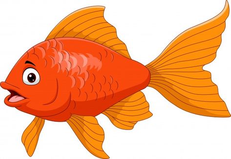 Fish Cartoon Images, Cartoon Goldfish, Seahorse Cartoon, Lotus Flower Wallpaper, Fish Fin, Image Of Fish, Fish Clipart, School Wall Art, Fruit Picture