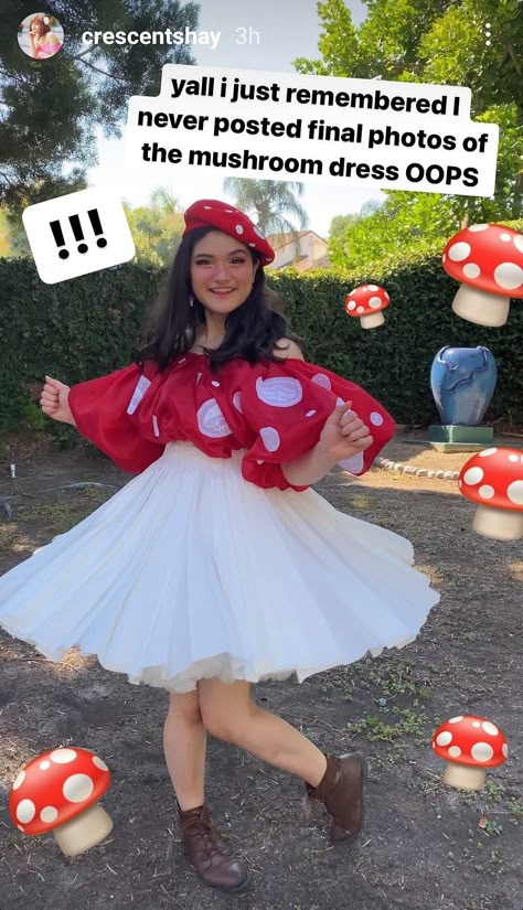 Mushroom Cosplay, Mushroom Halloween, Fair Outfit Ideas, Mushroom Outfit, Mushroom Dress, Mushroom Stuff, Mushroom Costume, Mushroom Girl, Ren Faire Outfits