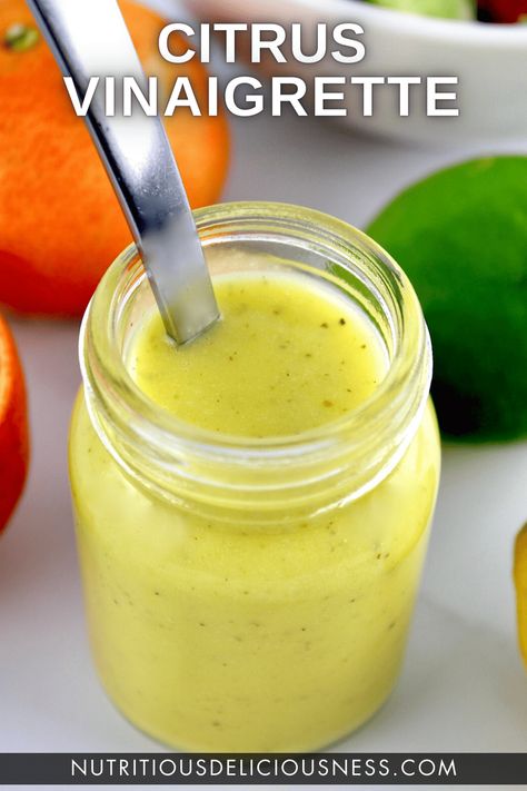 Citrus Vinaigrette Dressing, Meyer Lemon Vinaigrette, Citrus Salad Dressing, Dressings Recipes, Meyer Lemon Recipes, Fancy Salads, Orange Vinaigrette, Gourmet Salad, Citrus Recipes