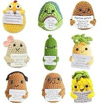 Crochet Emotional Support, Emotional Support Pickle, Positive Potato, Pocket Hug, Crochet Plush, Encouragement Gifts, Emotional Support, For Friends, Cucumber