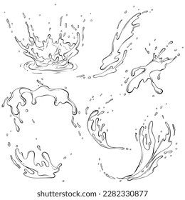 176,002 Water Splash Sketches Images, Stock Photos, 3D objects, & Vectors | Shutterstock Drawing Water Splash, Water Splashing Drawing, Splash Of Water Drawing, Splash Water Drawing, Falling Into Water Drawing, Water Movement Drawing, Water Bottle Drawing Easy, Splashing Water Drawing, Splash Reference