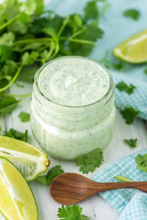 With just six ingredients, this cilantro garlic sauce recipe is simple to prepare, but packed with flavor, making it perfect to drizzle on anything. #cilantrogarlicsauce #sauce | chiselandfork.com Cilantro Chimichurri, Cilantro Garlic Sauce, Secret Sauce Recipe, Cilantro Lime Vinaigrette, Garlic Sauce Recipe, Cilantro Sauce, Lime Vinaigrette, Lime Sauce, Garlic Sauce