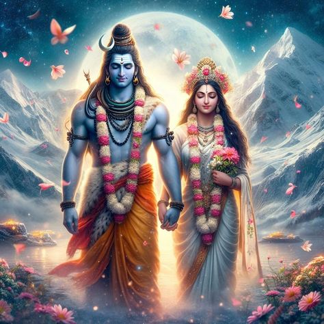 Shiva And Parvati, Lord Shiva Sketch, Shiv Shakti, Shiva Parvati, Pictures Of Shiva, Shiva Parvati Images, Lord Photo, Lord Shiva Statue, Shri Ram Photo