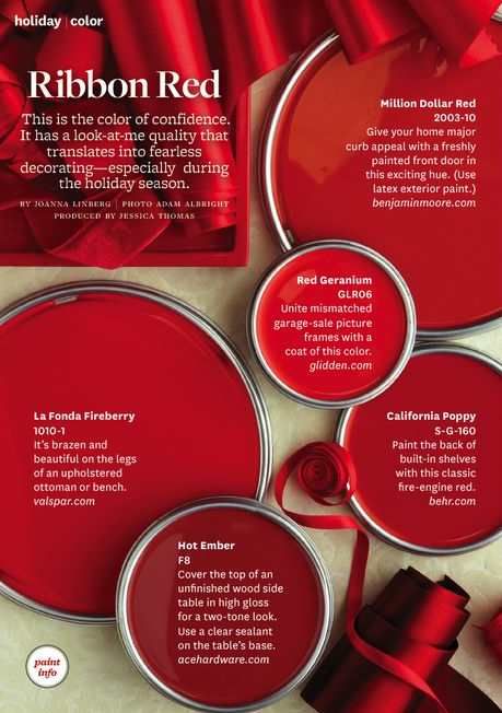 Benjamin Moore Million Dollar Red - Interiors By Color (1 interior decorating idea) Red Color Scheme, Red Paint Colors, Cabinet Paint, Paint Color Palettes, Colour Inspiration, Interior Paint Colors, Homes And Gardens, Paint Palette, Colour Board