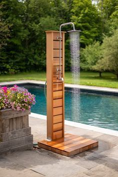 Shower Hardware, Outdoor Shower Kits, Pool Shower, Garden Shower, Outdoor Bathrooms, Candyland Decorations, Pool Hot Tub, Candy Land, Outdoor Shower