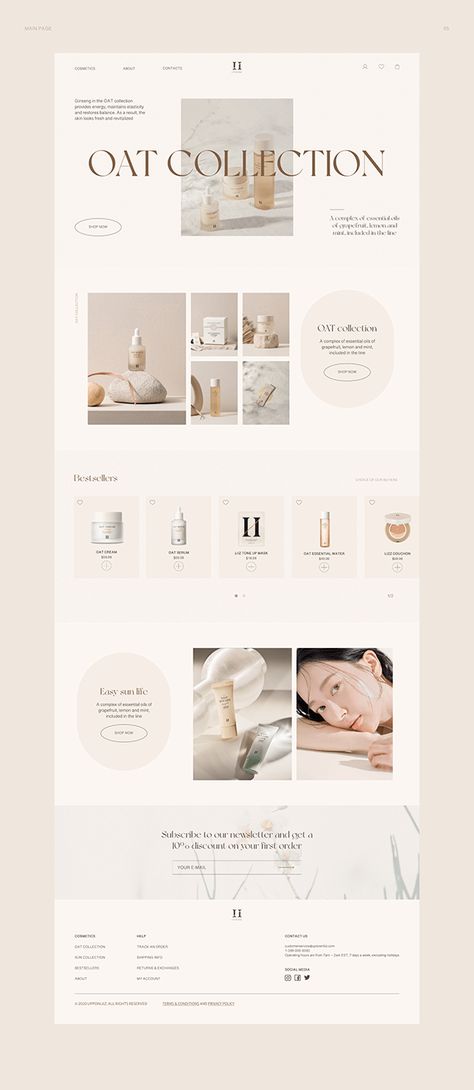 Brand Site Design, Korean Layout Design, Korean Website Design, Webflow Design, Spa Website Design, Online Store Web Design, Cosmetic Web, E Commerce Website Design, Feminine Web Design