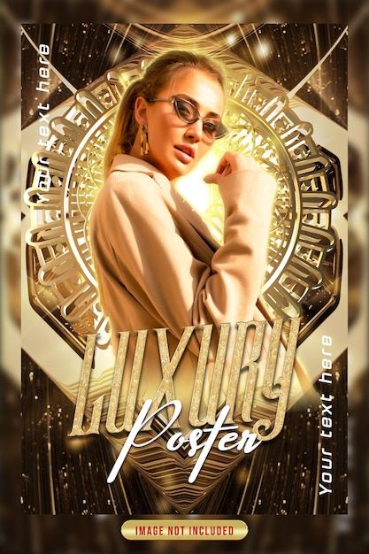 Luxury poster Premium Psd | Premium Psd #Freepik #psd #banner #poster #birthday #gold Luxury Poster Design, Birthday Poster Ideas, Food Editorial, Dj Poster, Background S, Club Background, Graphic Effects, Luxury Poster, Cafe Menu Design