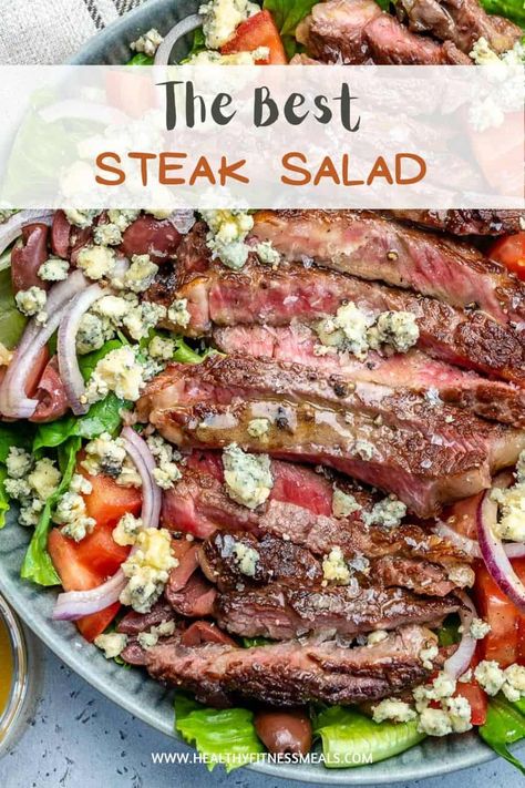 Flank Steak Salad Recipe, Steak Salad Recipes For Dinner, Healthy Steak Salad, Steak Salad Recipes, Salad Dinners, Steak Ideas, Salad Recipes Healthy, Ultimate Salad, Steak Salad Recipe