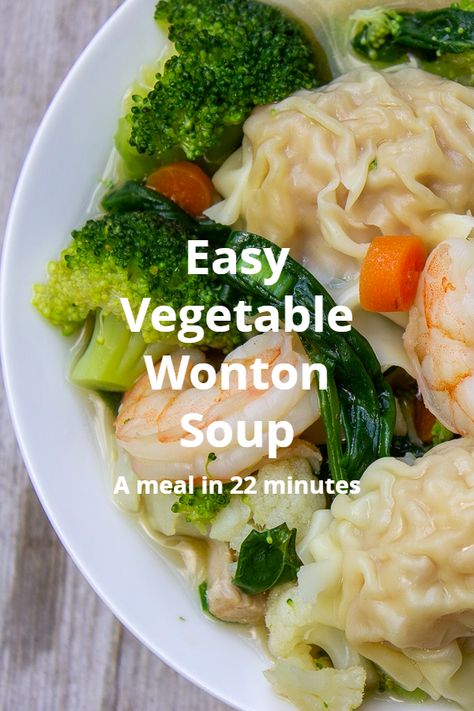 Vegetable Wonton Soup, Wonton Soup With Vegetables, Slow Cooker Wonton Soup, Vegetable Wonton Recipes, Frozen Wonton Soup Recipe Easy, Wonton Soup Recipe Easy, Wonton Broth, Wor Wonton Soup Recipe, Won Ton Soup Recipe