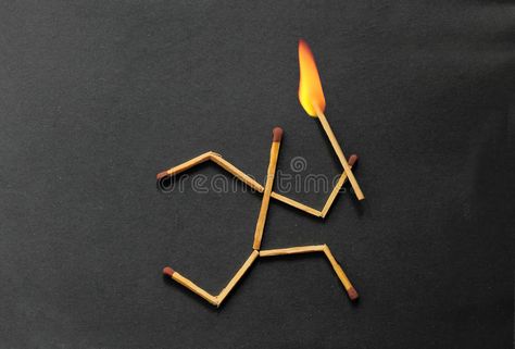 Match stick running with fire on head. Illustration of Match stick man running w , #Ad, #running, #stick, #Match, #fire, #man #ad Match Stick Art, Matchstick Craft, Light And Shadow Photography, Creative Photography Projects, Photography Ideas At Home, Miniature Photography, Art Cart, Indoor Photography, Stick Art