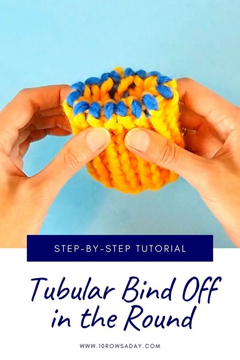 Tubular Cast Off Knitting, Tubular Bind Off Knitting, Italian Bind Off Knitting Tutorials, Tubular Bind Off, Casting Off Knitting, Bind Off Knitting, Stretchy Bind Off, Cable Cast On, Easy Knitting Patterns Free