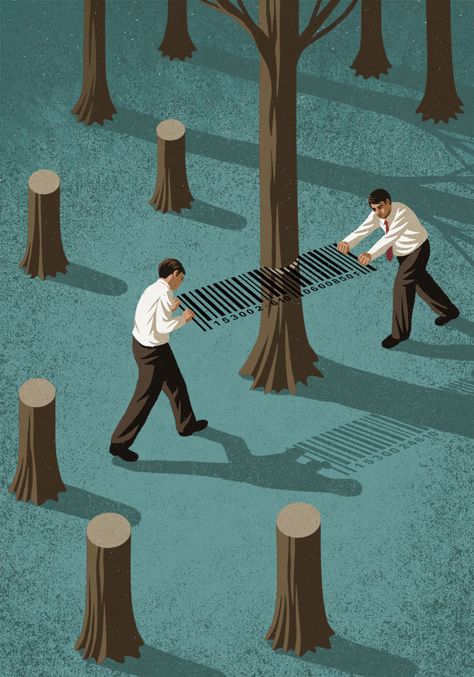 Habitat Loss Illustration, Habitat Loss Poster, Social Commentary Art Ideas, Sustainability Graphic Design, John Holcroft, Meaningful Pics, Environment Science, Social Awareness Campaign, Abstract Symbols