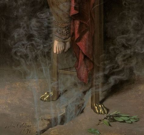 Archaeology & Art on Instagram: "John Collier, Priestess of Delphi, detail, 1891.⁣ ⁣ Pythia was the title given to the Oracle of Delphi in ancient Greece. Ancient Greek society had a strong belief in the power of prophecy, and prophecies were delivered by individuals called oracles. Oracles were thought to channel the gods and foretell the future. Delphi was a specific location considered a site of power where oracles worked. The Pythian Oracle was not just one person but was a title given to th Ancient Greece, Archaeology, Art History, Fresco, Ancient Greek, John Collier, Oracle Of Delphi, Mural Painting, South Australia