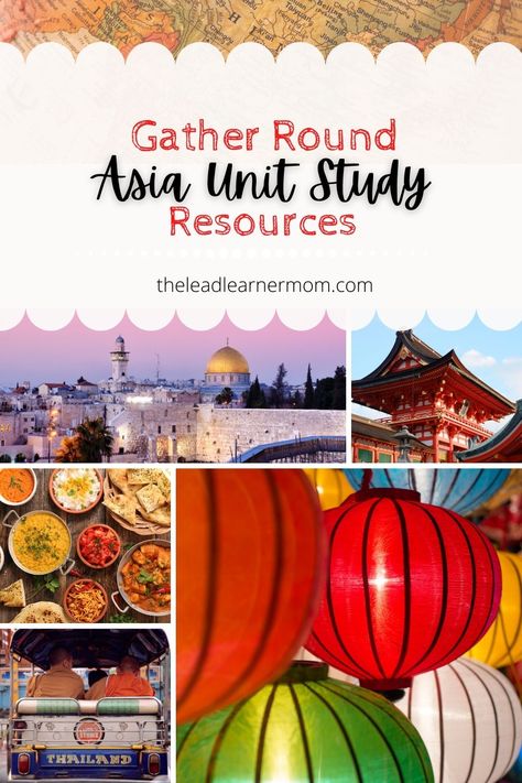 These are resources for the Gather Round Homeschool Asia Unit Study. Created for my family but now sharing them with you as a time saver! YouTube playlist, Amazon Music playlist, and more! Asia Homeschool Unit, Around The World Unit Study, Continents Unit Study, Asia Unit Study For Kids, Asia Culture, Asia Unit Study, Gather Round Homeschool, Unit Study, Elementary Geography