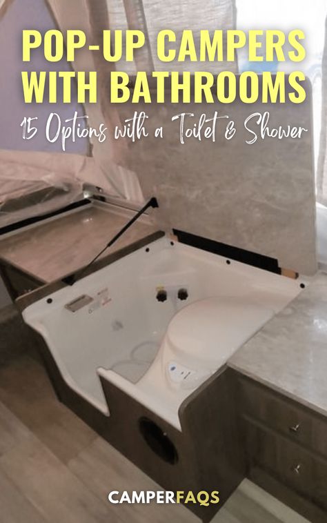 Balayage, Popup Camper Toilet Ideas, Pop Up Camper Shower Ideas, Diy Camper Shower Ideas, Diy Camper Bathroom, Pop Up Camper Bathroom, Camper Toilet Ideas, Small Campers With Bathroom, Toilet Shower Combo