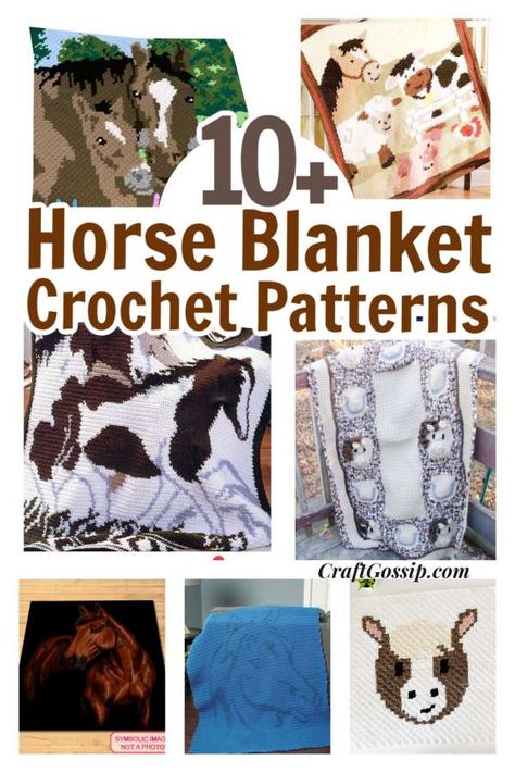 Crochet Cowboy Blanket, Mosaic Crochet Horse Pattern, Horse Afghan Crochet Pattern, Crochet Horse Baby Blanket Free Pattern, C2c Horse Crochet Pattern Free, Crochet Horse Afghan Pattern Free, Crochet Horse Granny Square, Horse Crochet Blanket Pattern Free, Crochet For Horses