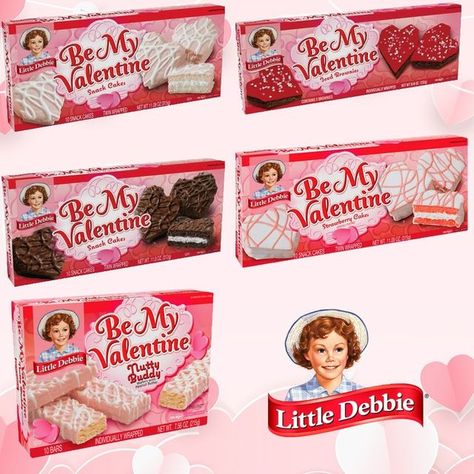 Iced Brownies, Little Debbie Snack Cakes, Nutty Buddy, Valentine Strawberries, Debbie Snacks, Valentine's Day Treats, Cosmic Brownies, Valentines Snacks, Snack Cakes