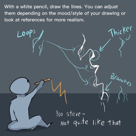 How To Draw Electricity, Electricity Reference, How To Draw Lightning, Lightning Art, Moon Accessories, Art Advice, Manga Drawing Tutorials, Artistic Space, Art Resources