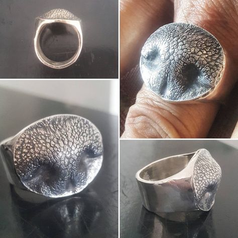 "Dog nose ring made to order in any size. \n\n#dognose #petcremation #petnose #petjewelry" Dogs Paw Print, Dogs Paw, Paw Print Ring, Paw Ring, Dogs Name, Forever Gifts, Dog Nose, Pet Cremation, Dog Paw Print