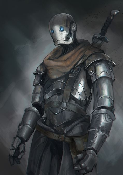 Warforged Paladin, Dnd Warforged, Dnd Races, Heroic Fantasy, Arte Robot, Dungeons And Dragons Characters, Dnd Art, D&d Dungeons And Dragons, Dungeons And Dragons Homebrew