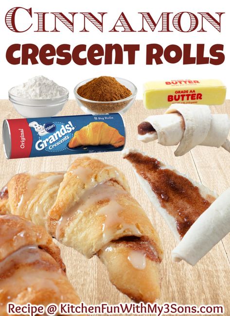 Buttery crescent rolls wrapped around sweet cinnamon filling then drizzled with vanilla frosting, these Cinnamon Crescent Rolls are so quick and easy to make and so satisfying for any sweet tooth. Crescent Cinnamon Rolls, Cinnamon Crescents, Crescent Roll Veggie Pizza, Crescent Roll Cheesecake, Cinnamon Crescent Rolls, Crescent Roll Pizza, Cinnamon Filling, Crescent Recipes, Apple Cinnamon Rolls