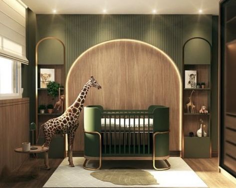 Green Wall House, Luxury Baby Nursery, Safari Baby Room, Luxury Baby Room, Kids Bedroom Organization, Cozy Baby Room, Newborn Room, Baby Boy Bedroom, Baby Room Neutral