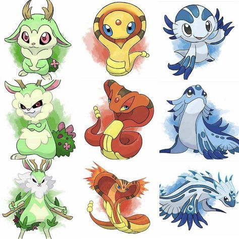 To those who are new to my account, 🎉 Welcome 🎉!! 😊😊 here are the official art of the Starters for Pokemon SS 🔶 and AG 🔷 digitalized by my good friend @devildman . . Are your first decision still the same now that you know the gym leaders and elites you're facing up against? 😉 let me know in the comments down below! . . 🌿 Bunnelope -Shrubun -Jackonfa 🔥 Coburnt -Flanaja -Venobra 🌊 Slugob -Globocus -Sluguntus . . dont forget to follow 👉@devildman 👉@alecx_is 👉@mitch.ali 👉@pokemon.... New Pokemon Starters, Pokemon Fusion Art, Pokemon Starters, Pokemon Breeds, Oc Pokemon, Pokemon Oc, Pokemon Pokedex, Play Pokemon, Pokemon Images