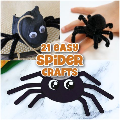 The BEST Spider Crafts for Preschoolers ( Eensy Weensy Spider Craft, Spider Making Craft, Easy Spider Craft, Spider Crafts For Preschoolers, Spider Activities For Toddlers, Spider Crafts For Toddlers, Spider Crafts Preschool, Spider Crafts For Kids, Toddler Car Activities