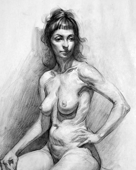 ArtStation - Female Figure Drawing, Stan Prokopenko Male Figure Drawing, Body Image Art, Human Body Drawing, Life Drawing Reference, Human Figure Sketches, Nude Artwork, Female Drawing, Human Anatomy Drawing, Human Figure Drawing