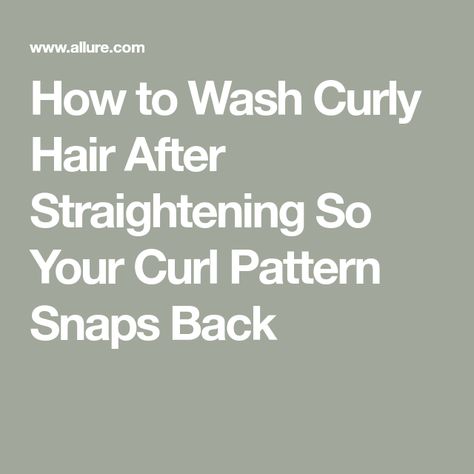 How to Wash Curly Hair After Straightening So Your Curl Pattern Snaps Back How To Get Curls Back After Heat Damage, Wash Curly Hair, Damaged Curly Hair, Straightening Curly Hair, Straighten Iron, Wash Day, Hydrating Shampoo, Curl Pattern, Permed Hairstyles