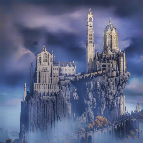 Game Of Thrones Castles Concept Art, Elden Ring Building, Dnd Castle Art, Dark Souls Building, Elden Ring Castle Art, Ice Palace Minecraft, Elden Ring Castle, Elden Ring Architecture, Dark Souls Castle