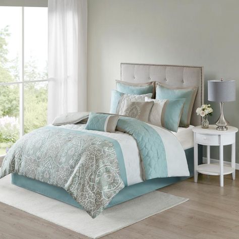 Blue Comforter Sets, How To Clean Pillows, Quilt Comforter, King Comforter Sets, Queen Comforter Sets, Modern Transitional, Euro Shams, Coverlet Set, Queen Comforter