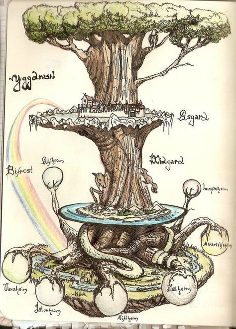 Yggdrasil, the World Tree | Norse Myth, Norse Symbols, Norse Pagan, Sacred Tree, Richard Iii, Old Norse, Norse Vikings, Norse Mythology, Gods And Goddesses