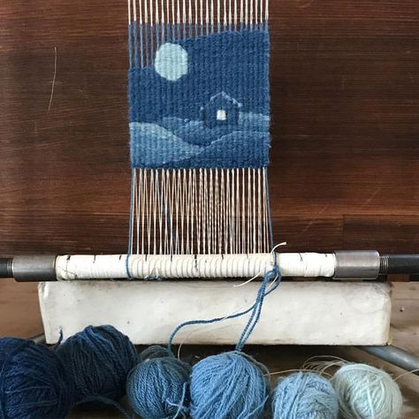 Sarah C Swett on Instagram: “Today’s doodle: Blue Palouse. 2.5” x 2.5” I have no idea how many Palouse landscape tapestries I have woven, but living as I do on this…” Woven Tapestry Art, Tapestry Loom Weaving, Sarah C, Tapestry Loom, Weaving Loom Diy, Small Tapestry, Weaving Loom Projects, Water Landscape, Weaving Tutorial